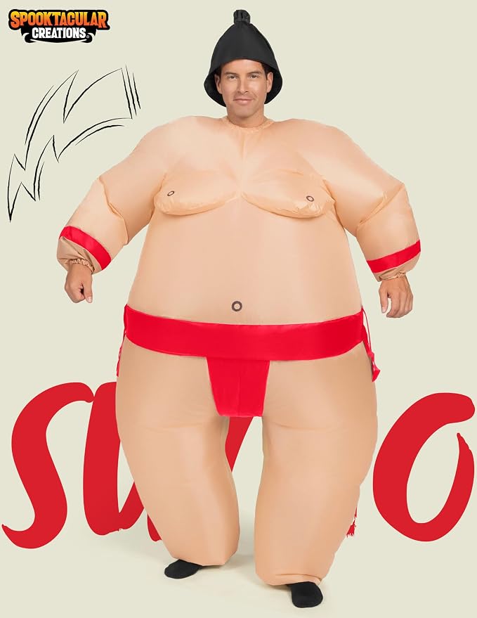 JOYIN Adult Inflatable Sumo Costume - Funny Full Body Blow Up Suit - Image 2