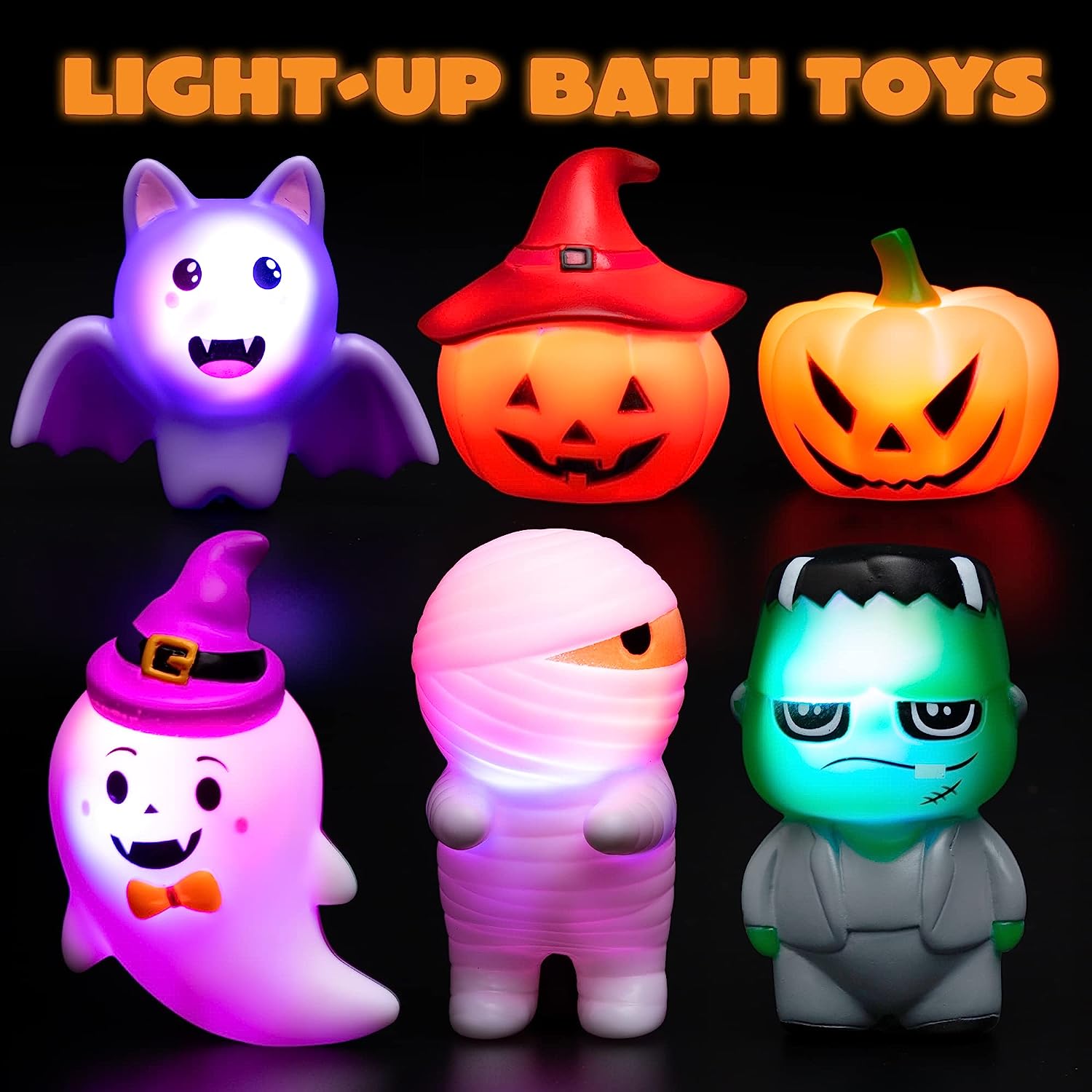 Halloween Light-up Bath Toys, 6 Pcs - Image 6