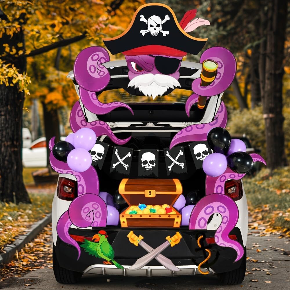 Halloween Pirate Trunk Or Treat Car Decorations Kit - Image 2
