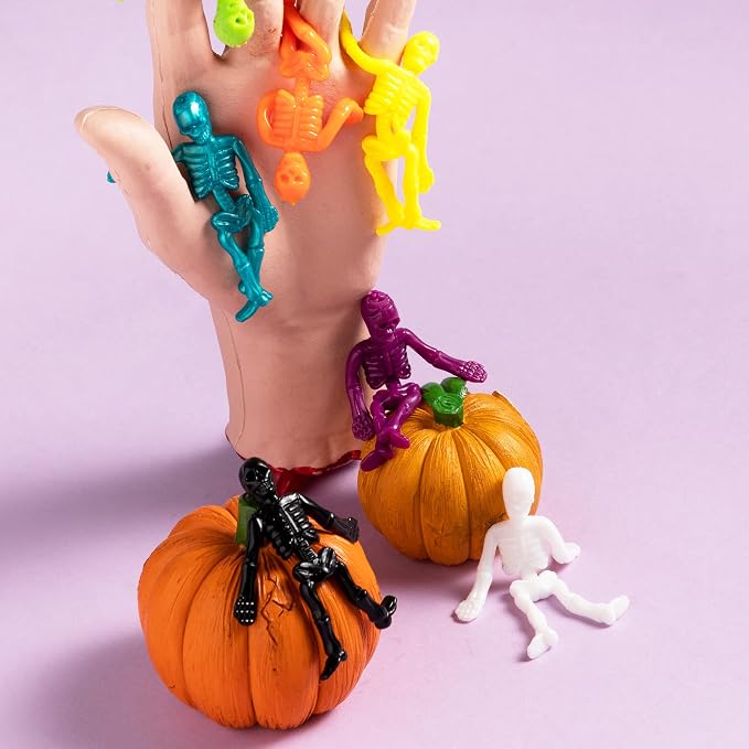 JOYIN 48 PCS Halloween Stretchy Skeletons - Party Favors for Kids - Image 4