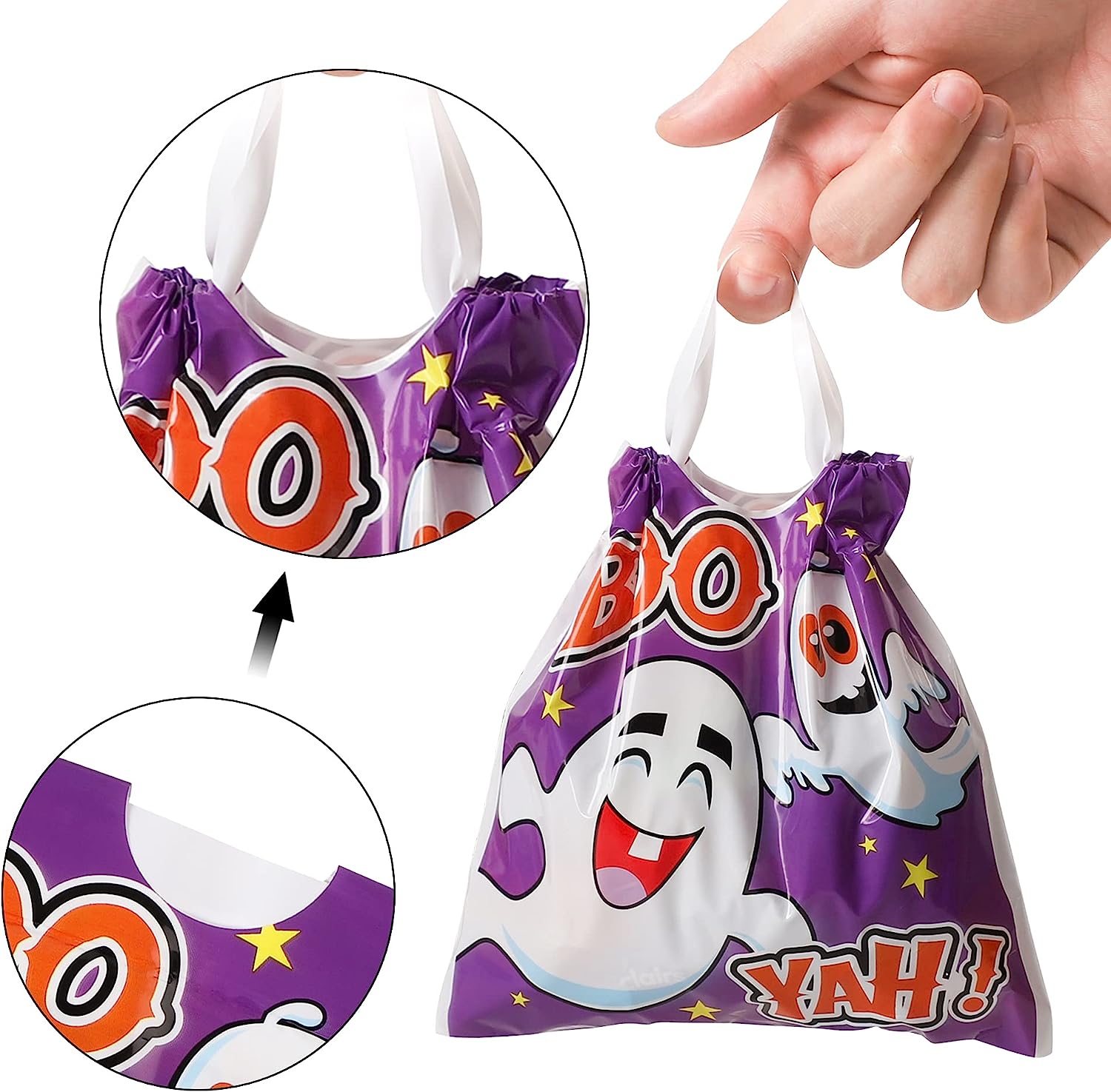 Halloween Trick or Treat Drawstring Bags, 96 Pcs - Image 6
