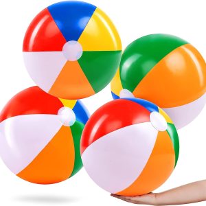4Pcs Inflatable Beach Balls 20in