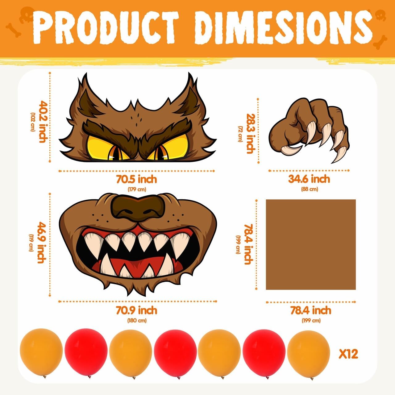 Halloween Werewolf Trunk or Treat Car Decorations Kit - Image 3