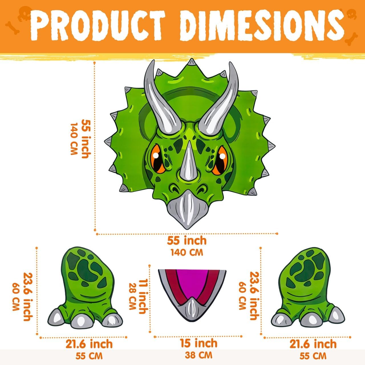 Halloween Dinosaur Trunk Or Treat Car Decorations Kit - Image 5