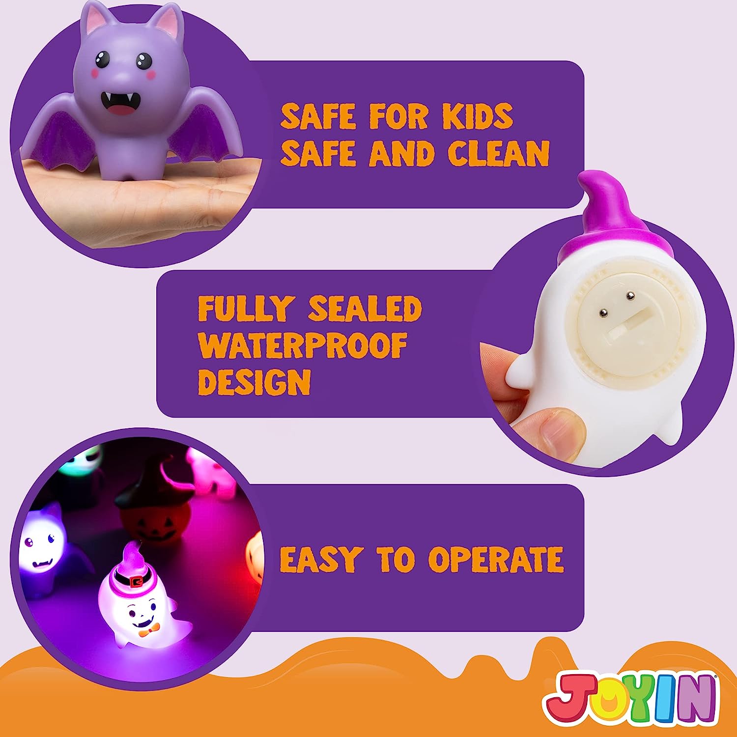 Halloween Light-up Bath Toys, 6 Pcs - Image 5