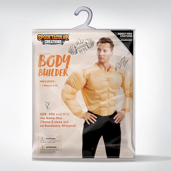 JOYIN Mens Muscle Suit Shirt - Funny Halloween Bodybuilder Costume - Image 2