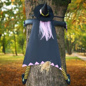 60 Halloween Crashing Witch Decorations