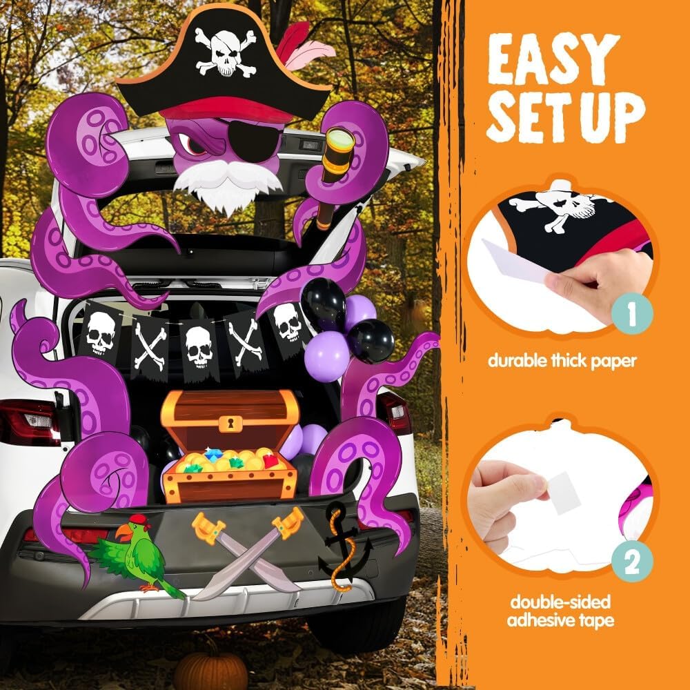 Halloween Pirate Trunk Or Treat Car Decorations Kit - Image 6