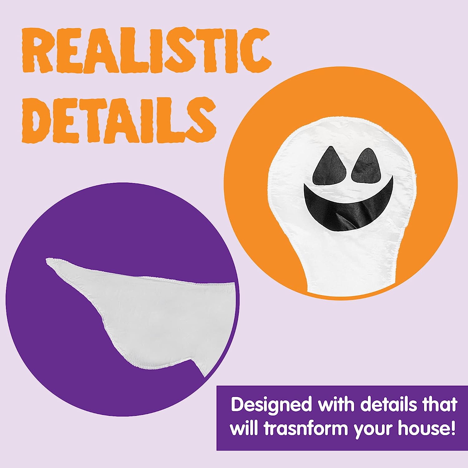 2 Tree Wrap Decoration Ghost (Smile) - Image 2