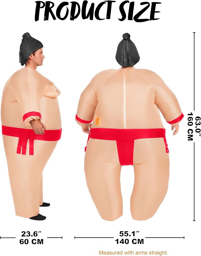 JOYIN Adult Inflatable Sumo Costume - Funny Full Body Blow Up Suit - Image 5
