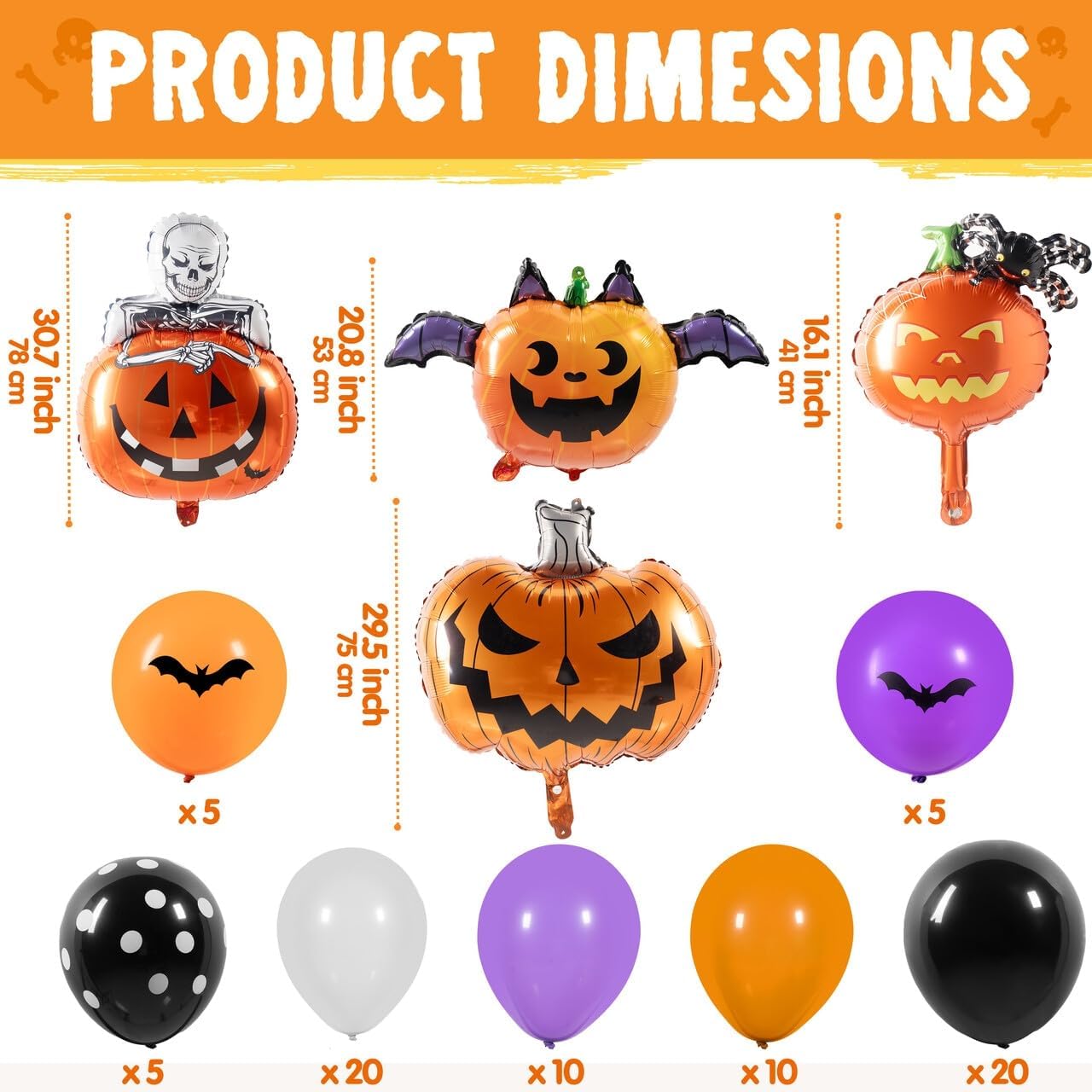 Halloween Trunk or Treat Car Pumpkin Decoration Kit - Image 5