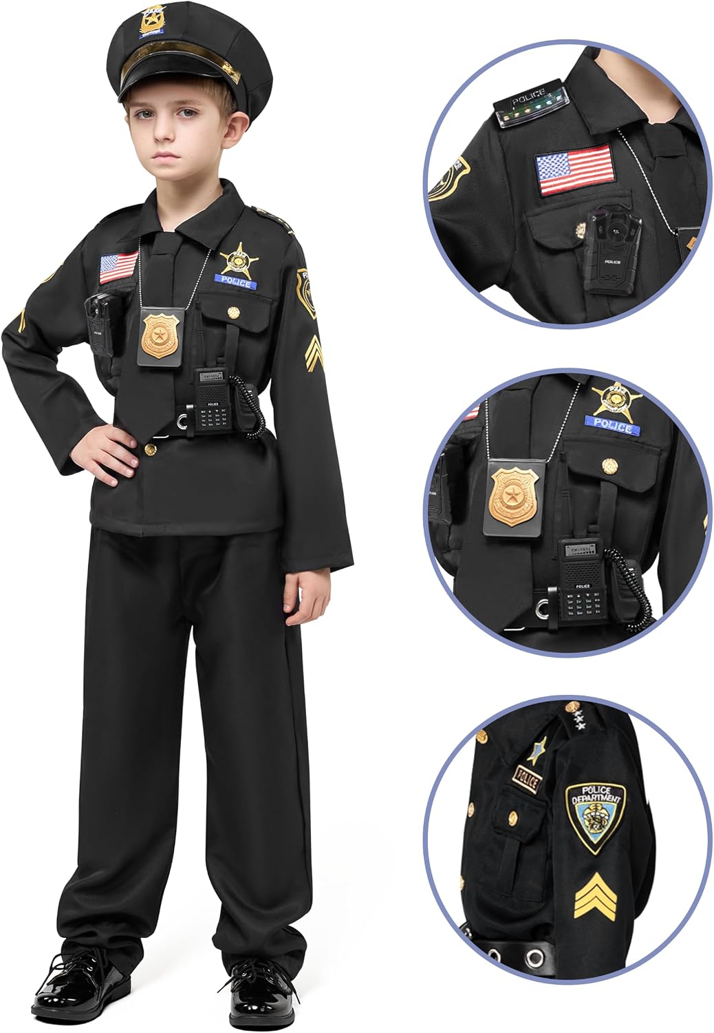 JOYIN 14-Piece Halloween Police Officer Role-Play Set for Kids - Image 4