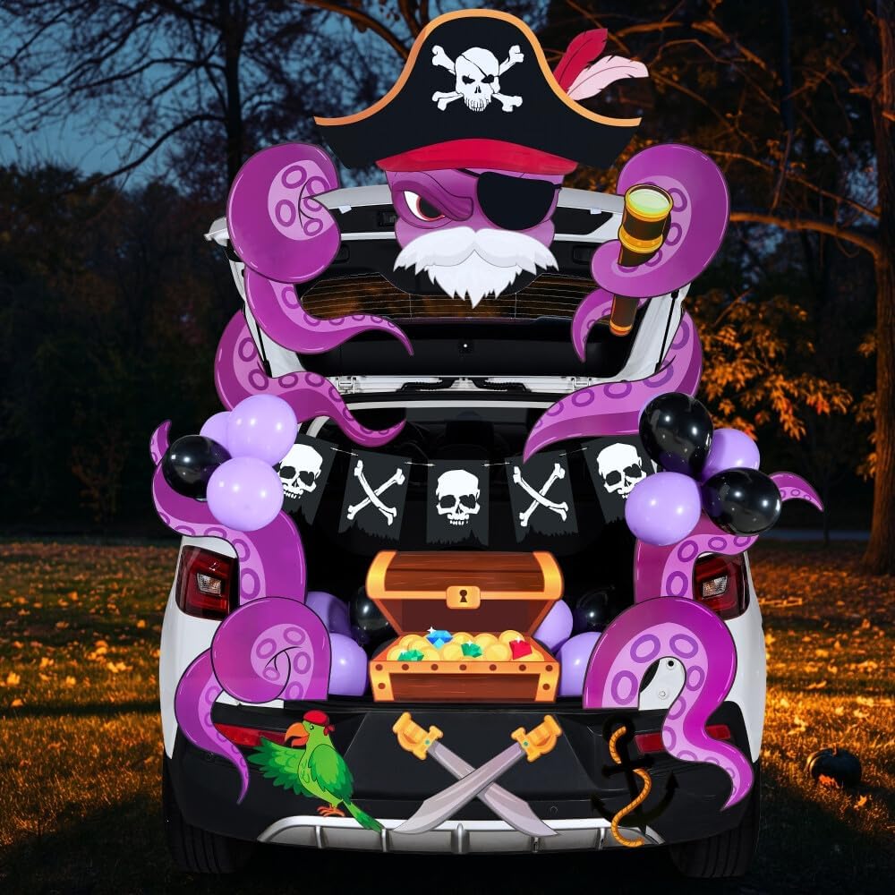Halloween Pirate Trunk Or Treat Car Decorations Kit