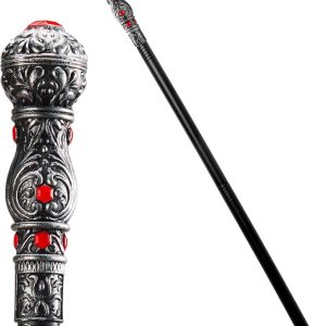 JOYIN Silver Vintage Walking Cane - Elegant Halloween Costume Prop