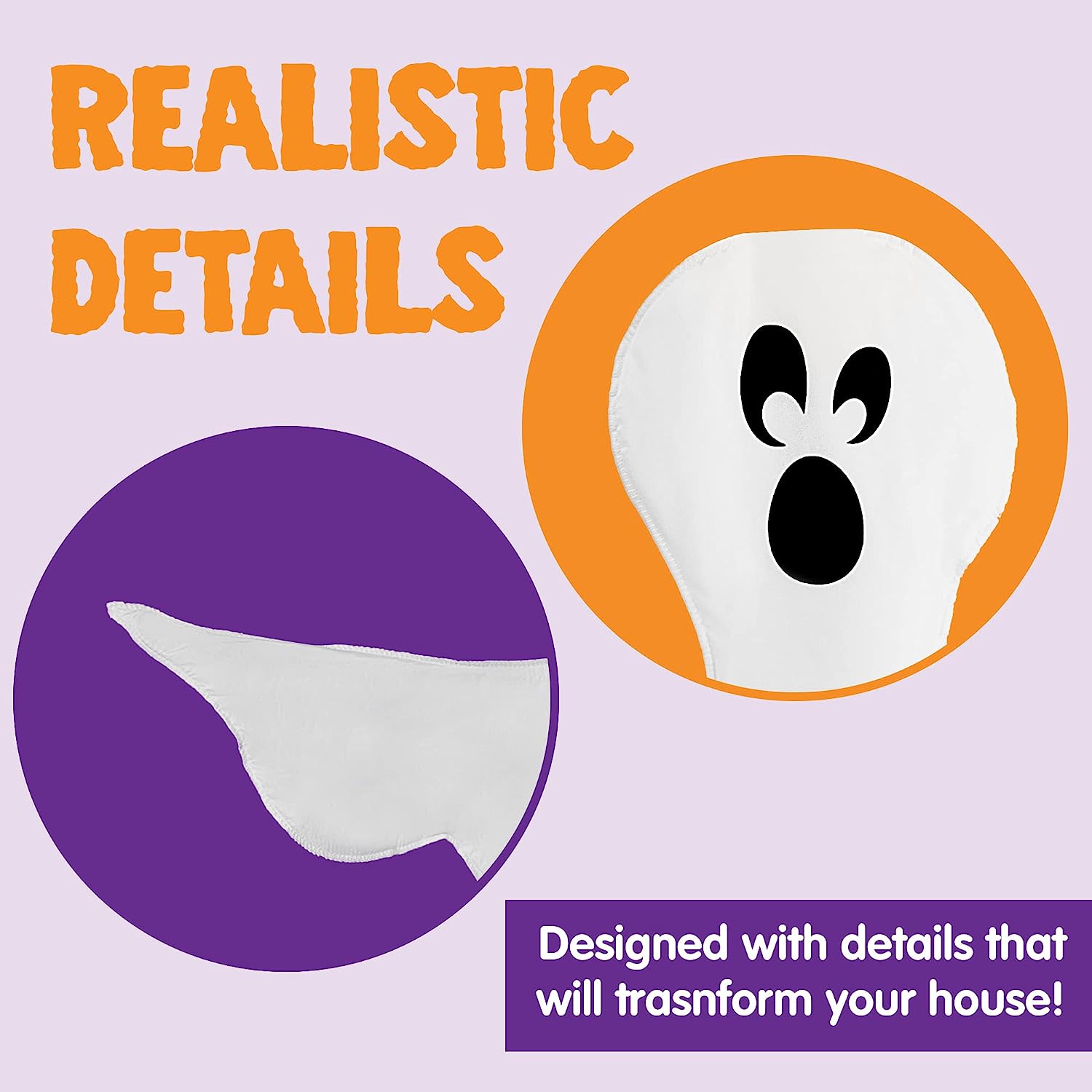 2Pcs Tree Wrap Decoration Ghost 53in - Image 3