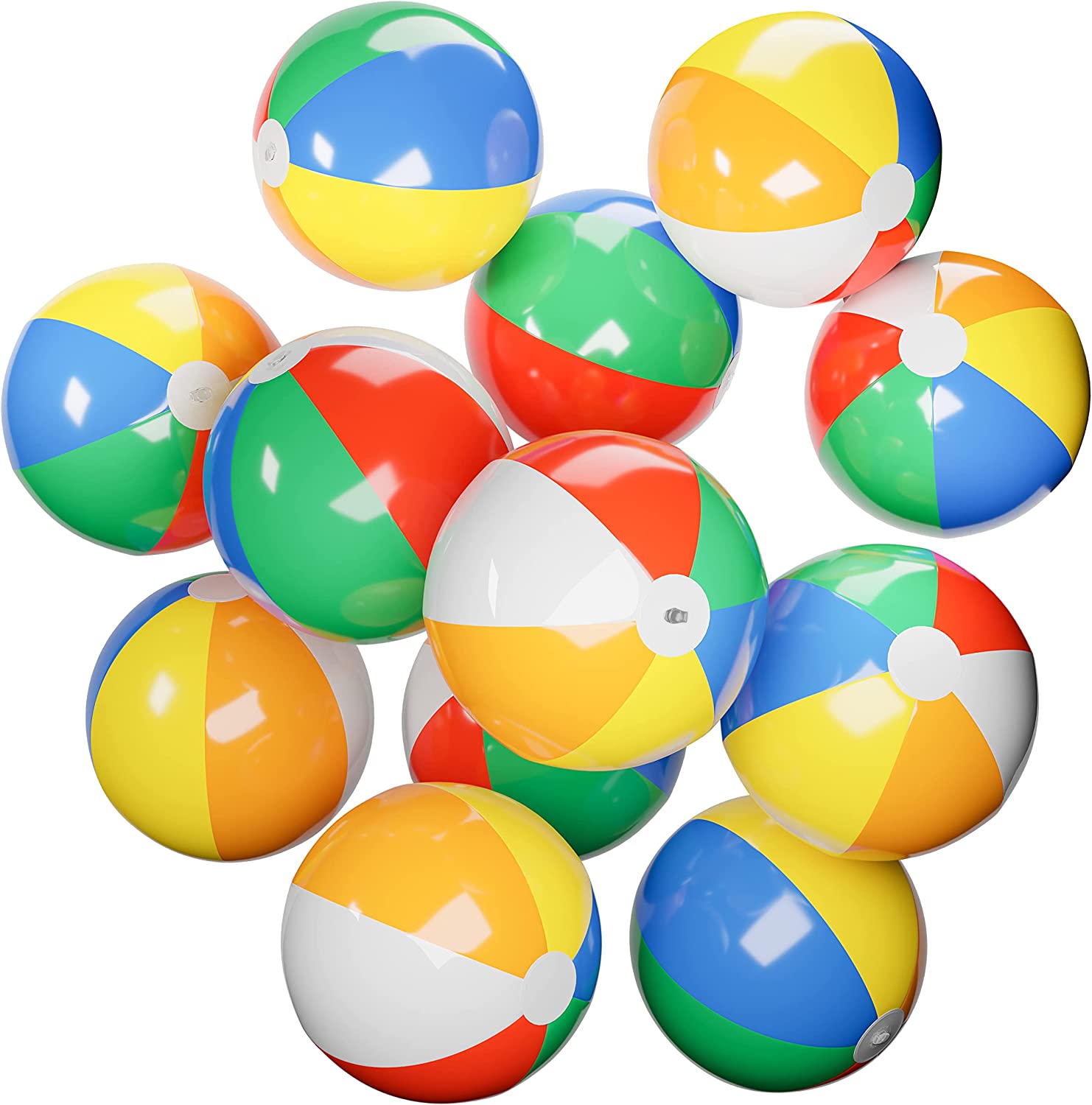 12Pcs Inflatable Beach Balls 16in - Image 8