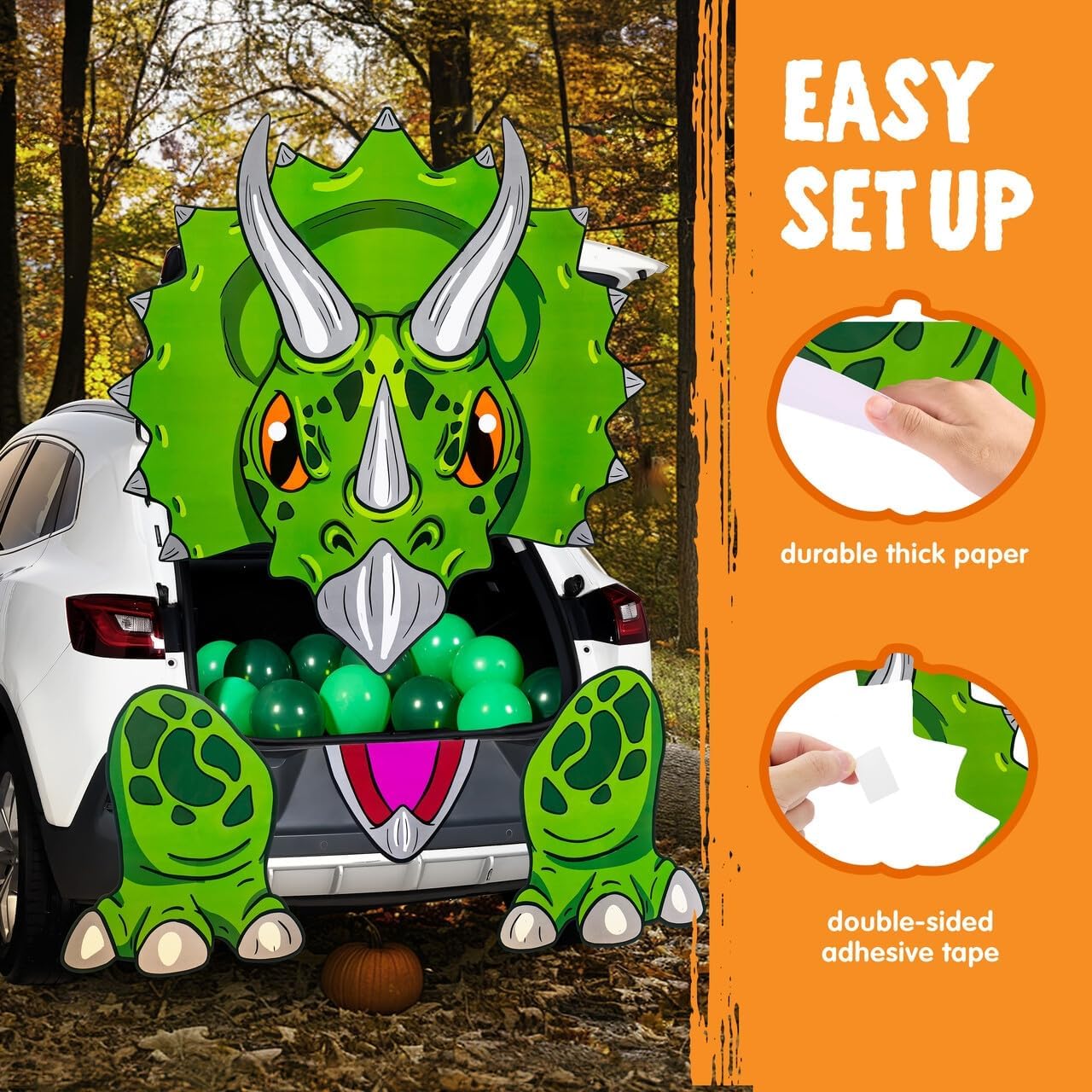 Halloween Dinosaur Trunk Or Treat Car Decorations Kit - Image 6