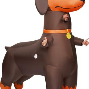 JOYIN Adult Inflatable Dachshund Costume - Blow Up Dog Halloween Suit