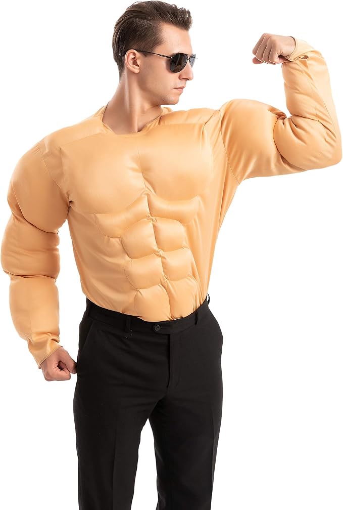 JOYIN Mens Muscle Suit Shirt - Funny Halloween Bodybuilder Costume - Image 5
