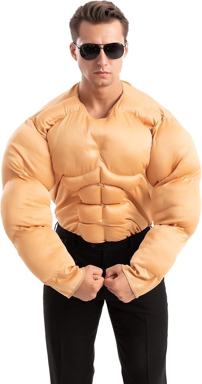 JOYIN Mens Muscle Suit Shirt - Funny Halloween Bodybuilder Costume - Image 6