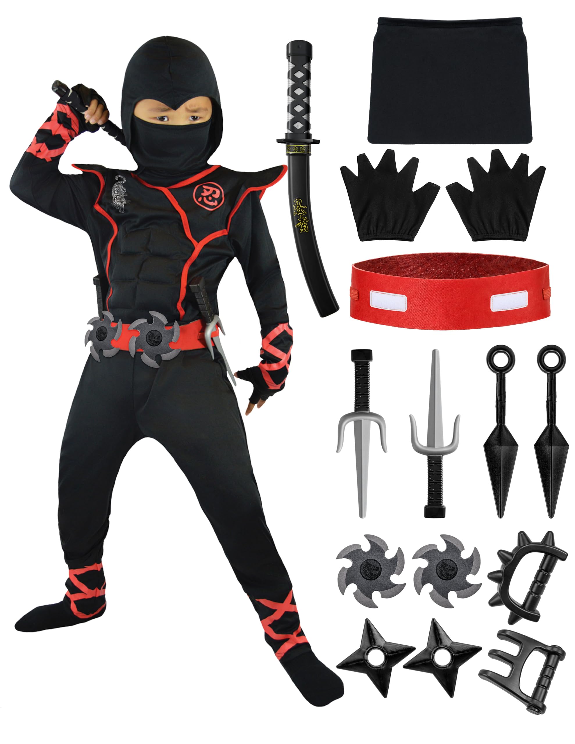 JOYIN Kids Halloween Ninja Costume Set