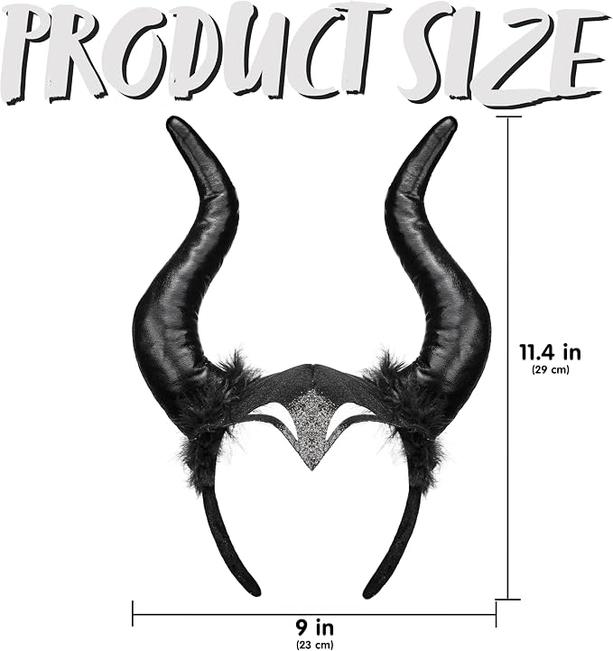 JOYIN Black Devil Horns Headband - Halloween Costume Accessory - Image 4