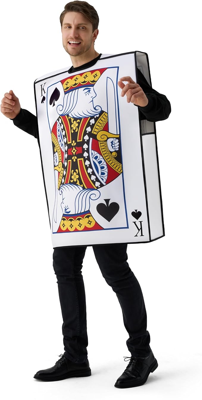 JOYIN 2 PCS King & Queen Playing Card Costume - Adult Couple Halloween Set - Image 3