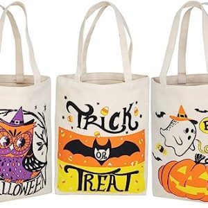 3 Large Halloween Tote Bags