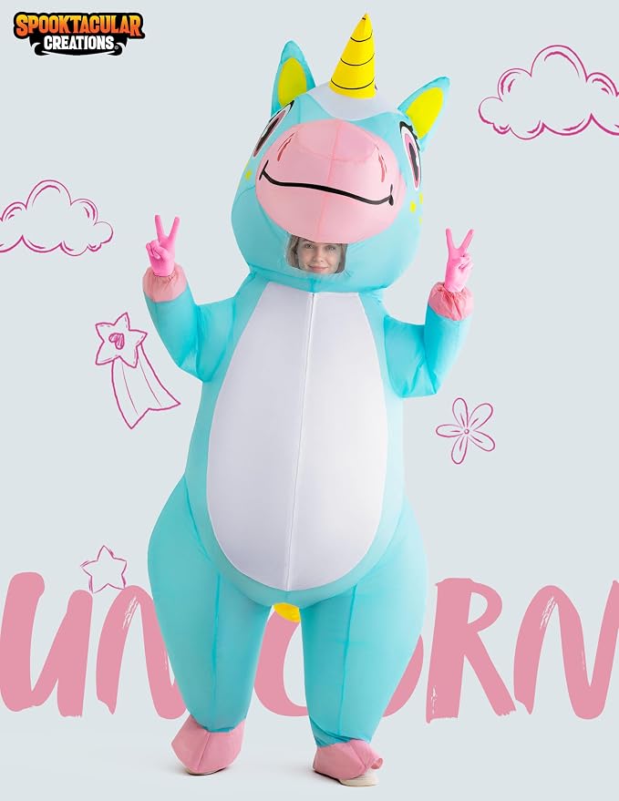JOYIN Inflatable Unicorn Costume - The Magic of Halloween, Inflated - Image 4