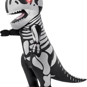 JOYIN LED Skeleton Dinosaur Costume - Adult Inflatable T-Rex Halloween Suit