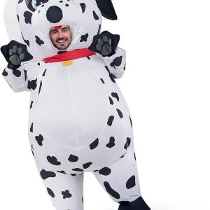 JOYIN Adult Inflatable Dalmatian Costume - Full Body Blow Up Puppy Suit