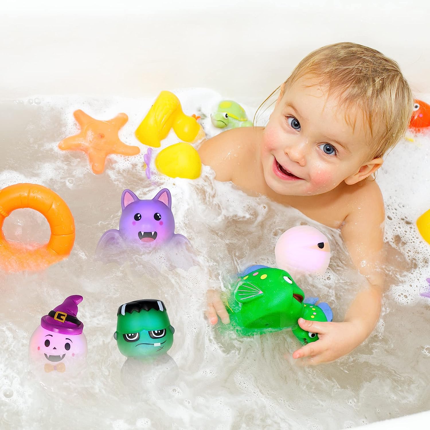 Halloween Light-up Bath Toys, 6 Pcs - Image 3