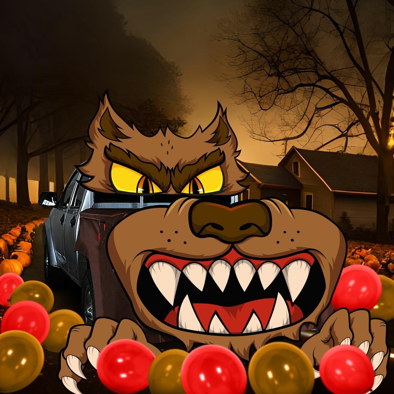 Halloween Werewolf Trunk or Treat Car Decorations Kit