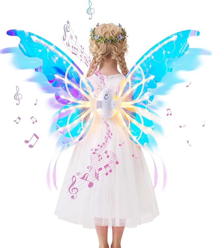 JOYIN Electric Butterfly Wings with Music & LED - Kids Halloween Costume - Image 2