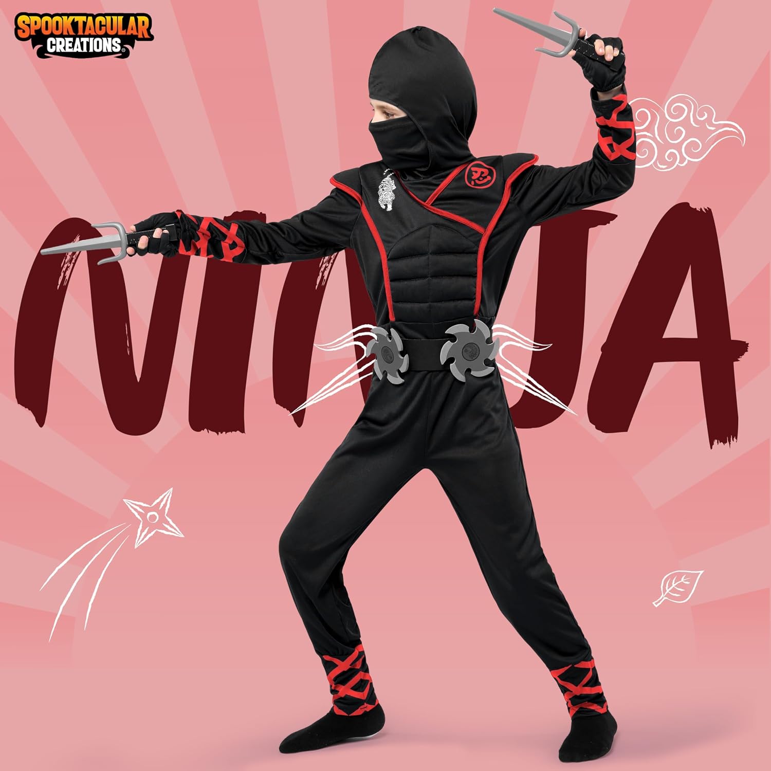 JOYIN Kids Halloween Ninja Costume Set - Image 2