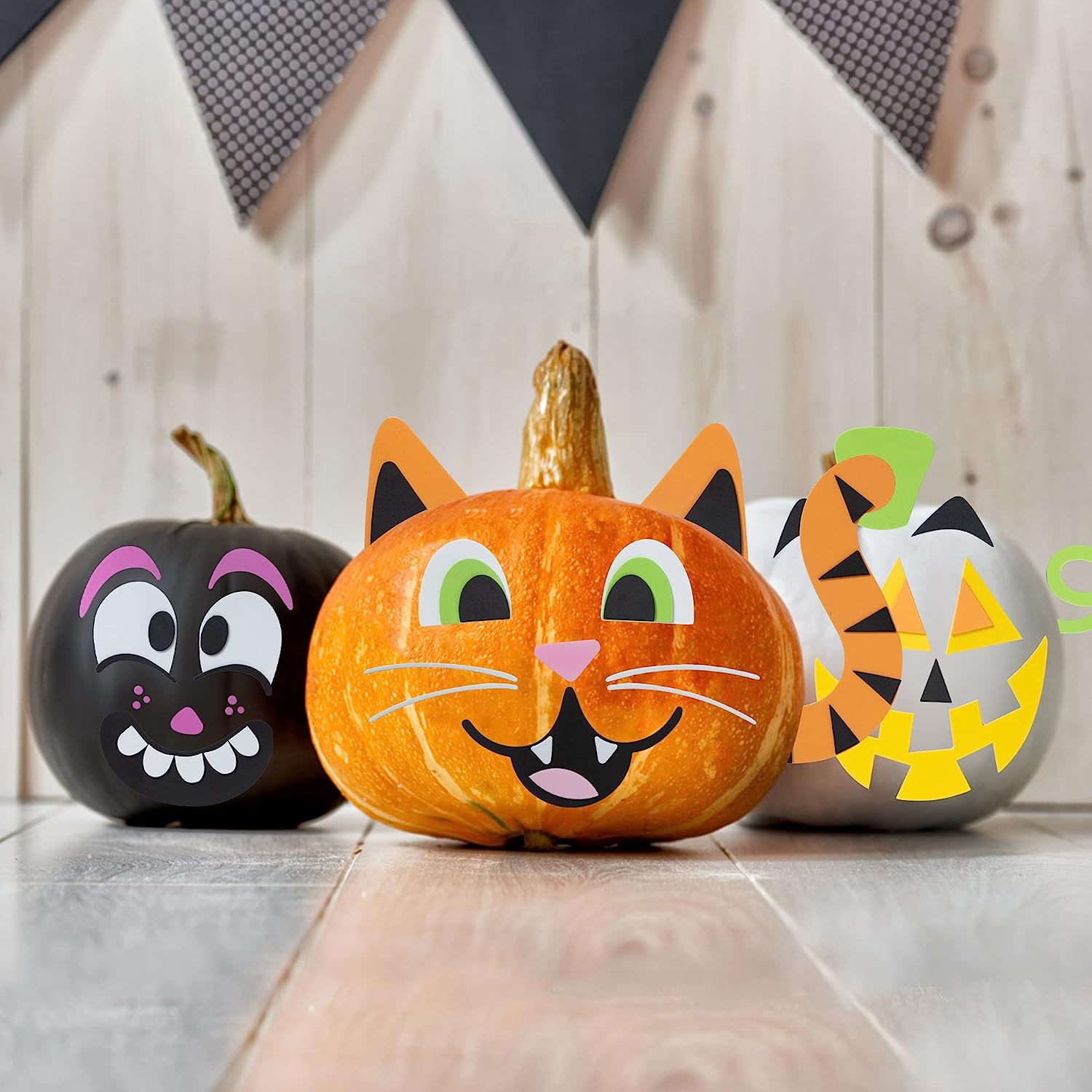 16 Foam Halloween Pumpkin Decorating Craft Kit - Image 8