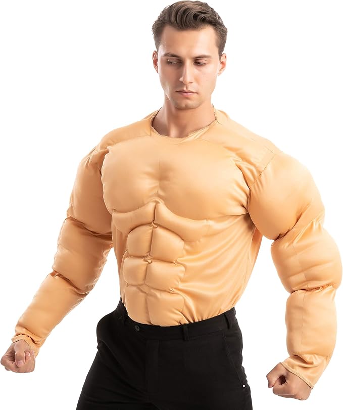 JOYIN Mens Muscle Suit Shirt - Funny Halloween Bodybuilder Costume - Image 7