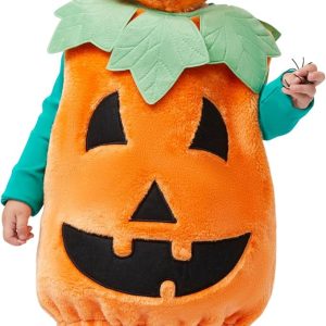 JOYIN Baby Pumpkin Costume with Green Leaves - Toddler Halloween Outfit