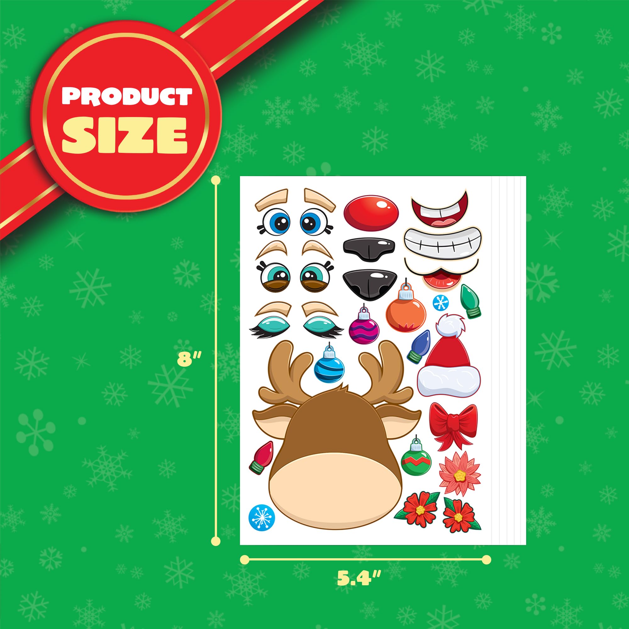 24 Pcs Christmas Make-a-face Stickers - Image 7