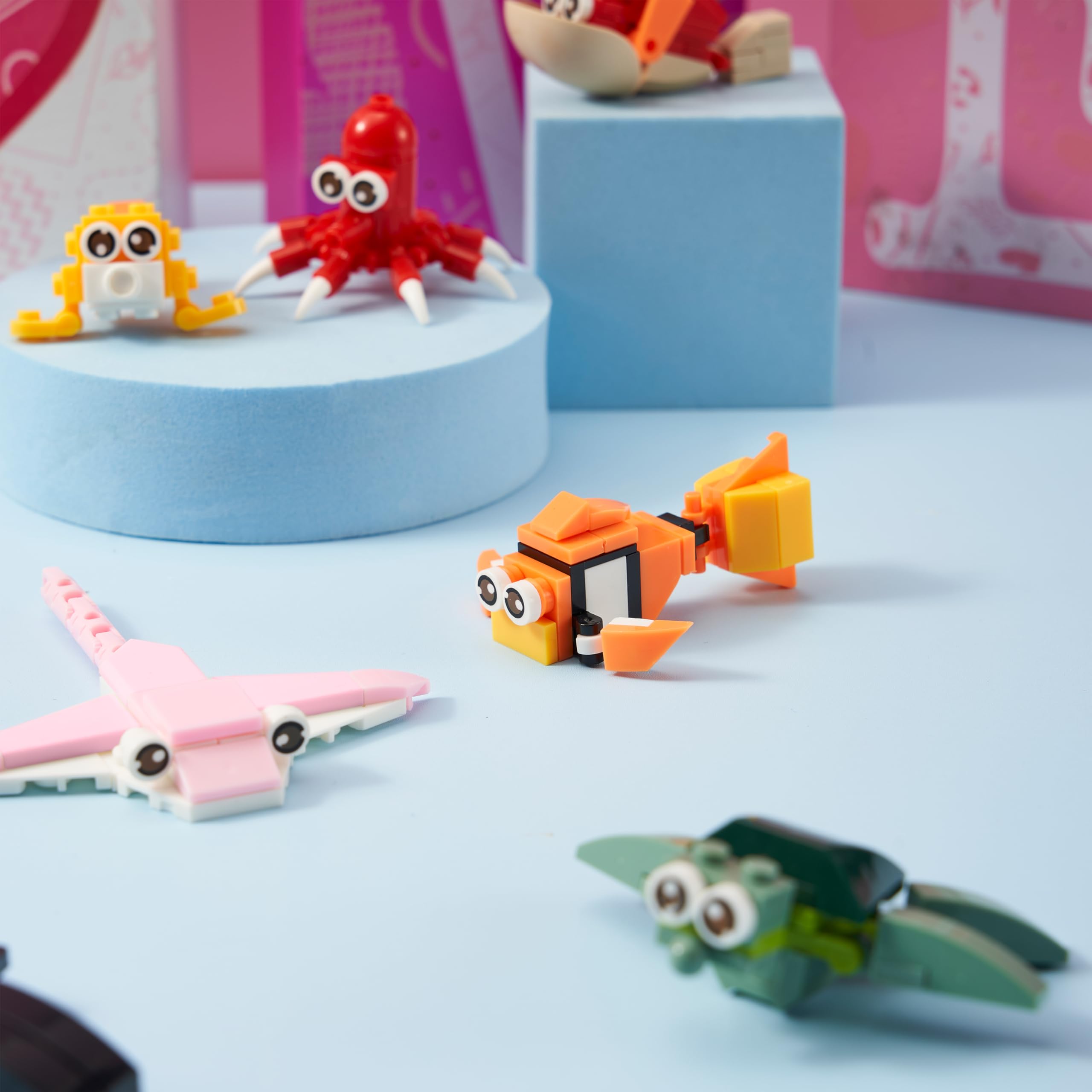 24 Packs Valentines Day Cards with Ocean Animal Building Block for Party Gifts - Image 7
