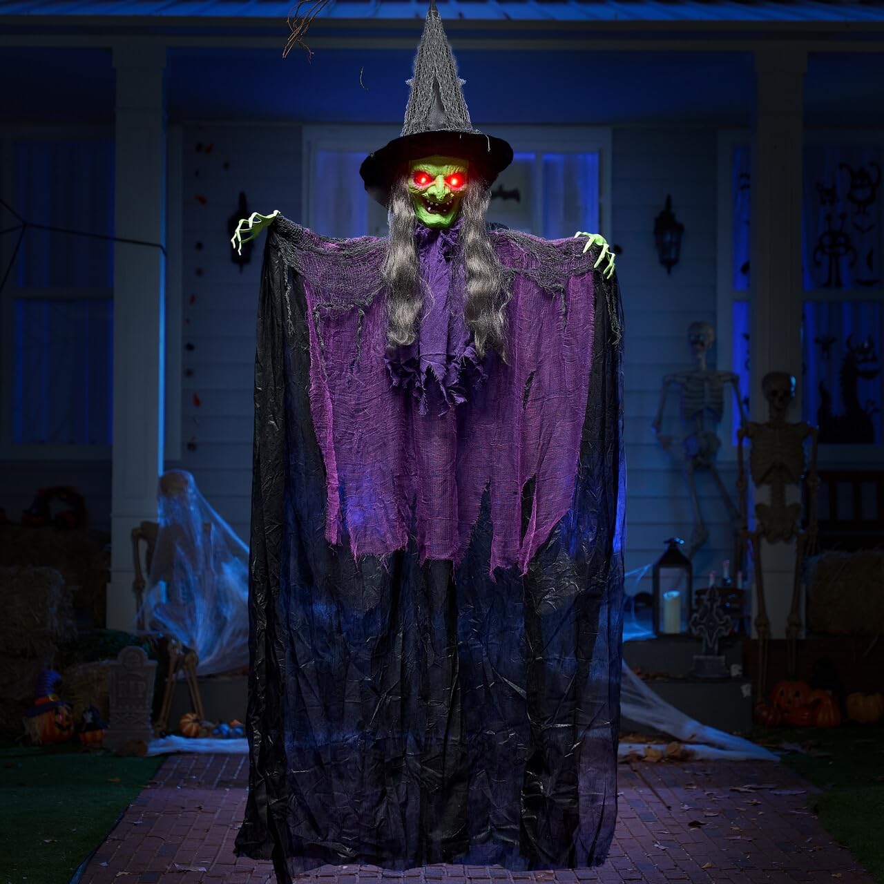 72” Halloween Hanging Witch Decorations Outdoor - Image 7