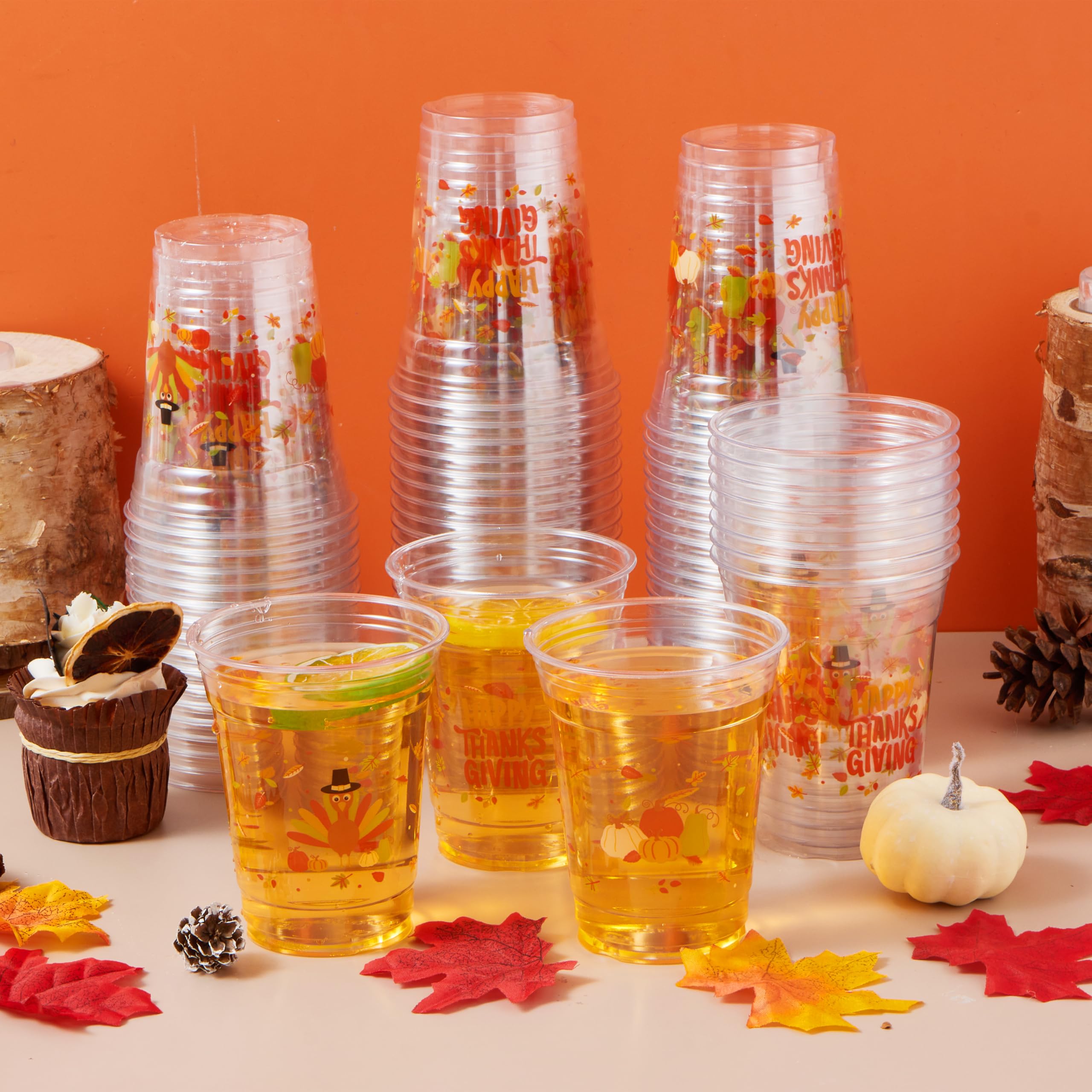 50 Pcs Thanksgiving Plastic Cups Disposable - Image 7