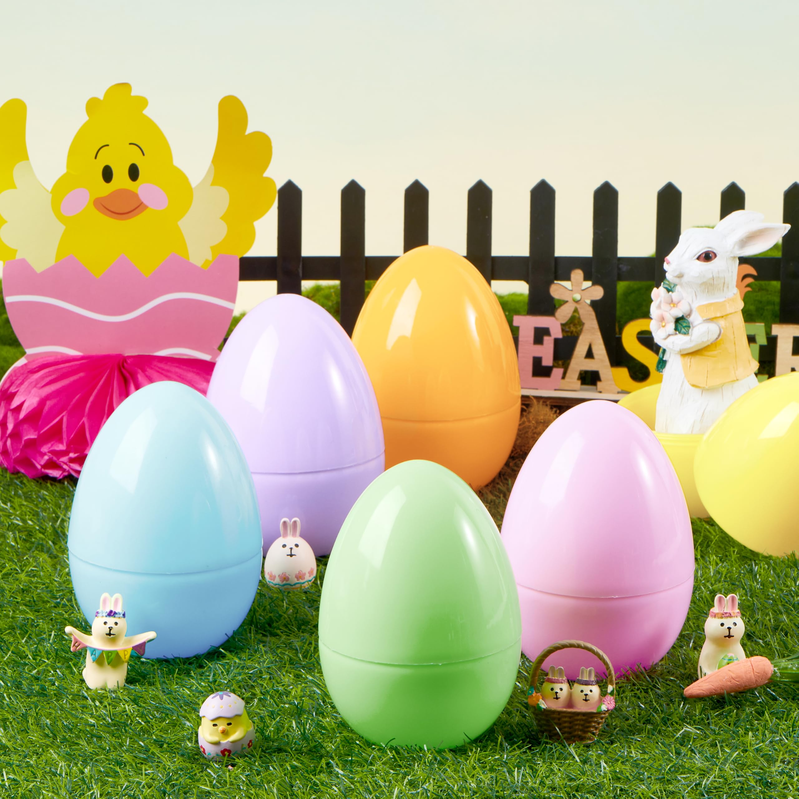 24Pcs Large Pastel Easter Eggs, 6 Inches Plastic Jumbo Eggs Fillable - Image 7