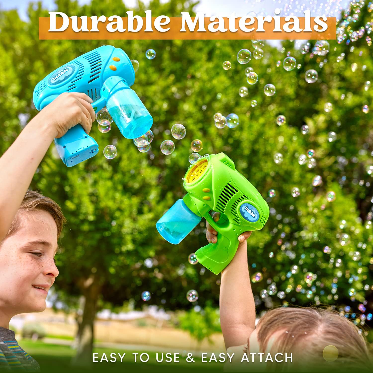 7in Bubble Gun Blower with 2 Bottles of 5 oz. Bubble Refill Solution, 2 Pcs - Image 7
