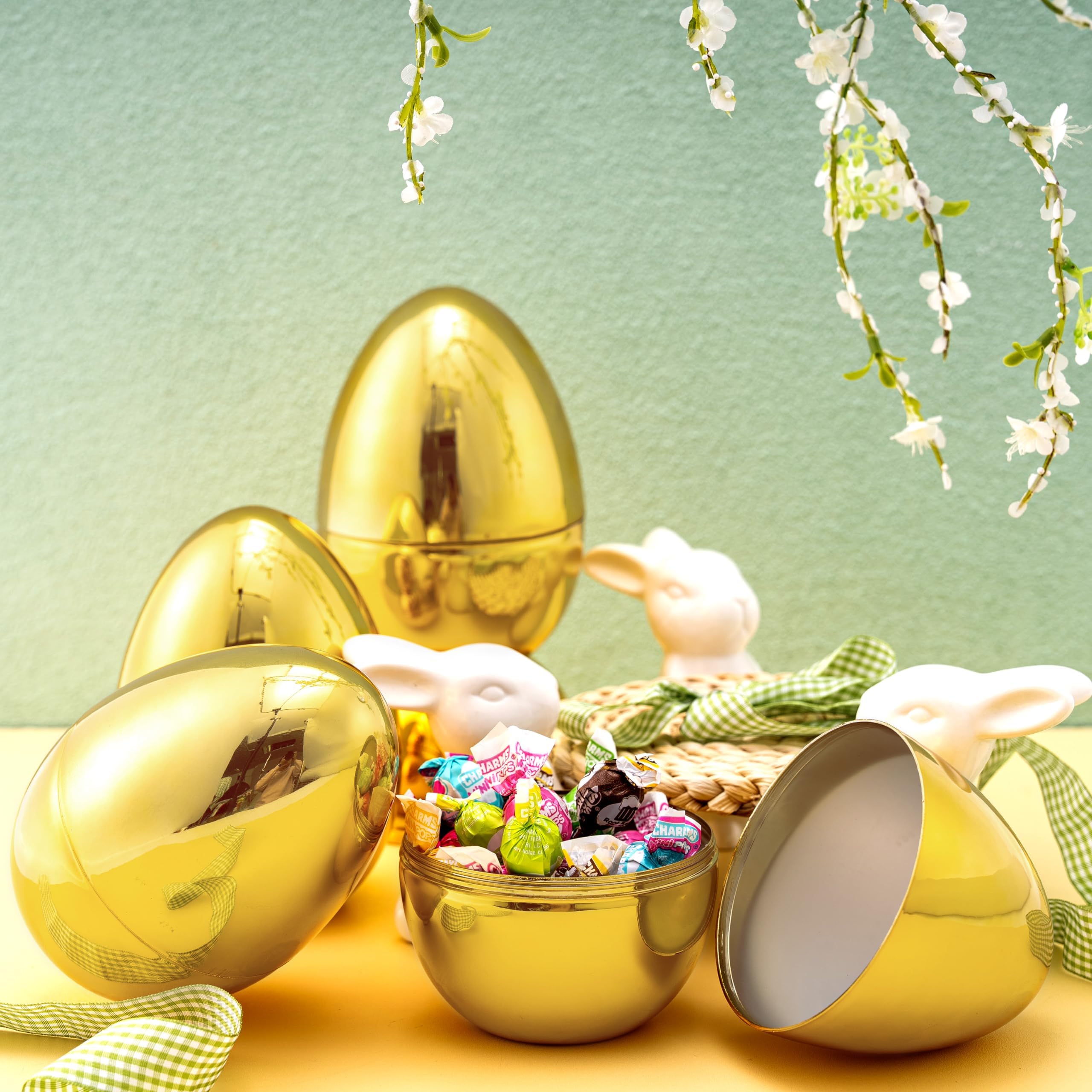 12Pcs Large Gold Easter Eggs, 6 Inches Metallic Jumbo Eggs Fillable - Image 7
