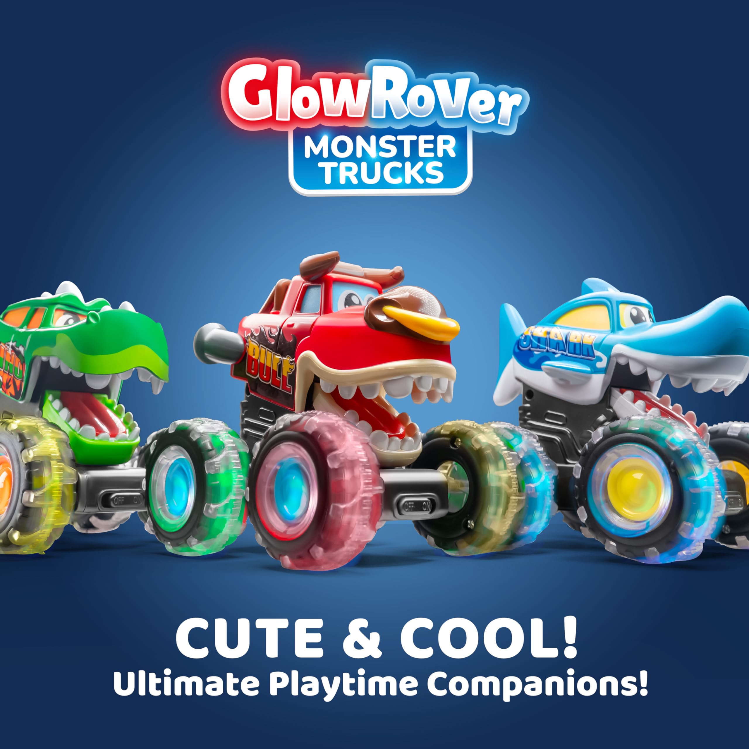 3 Pack Monster Truck Toy - Motion Activated Light Up Cars for Toddlers - Image 7