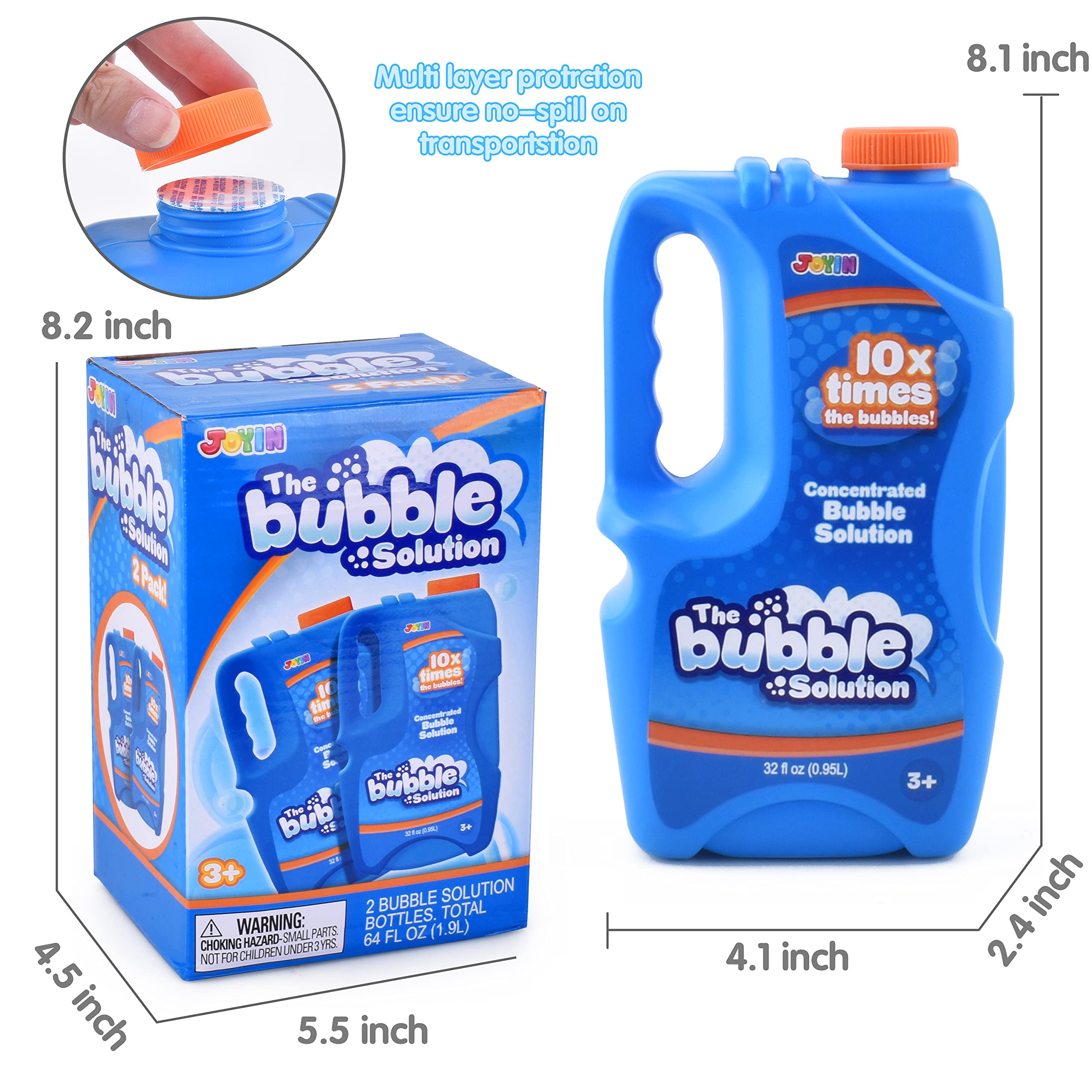 32 oz Bubble Solution Concentrated, 2 pcs Blue - Image 7