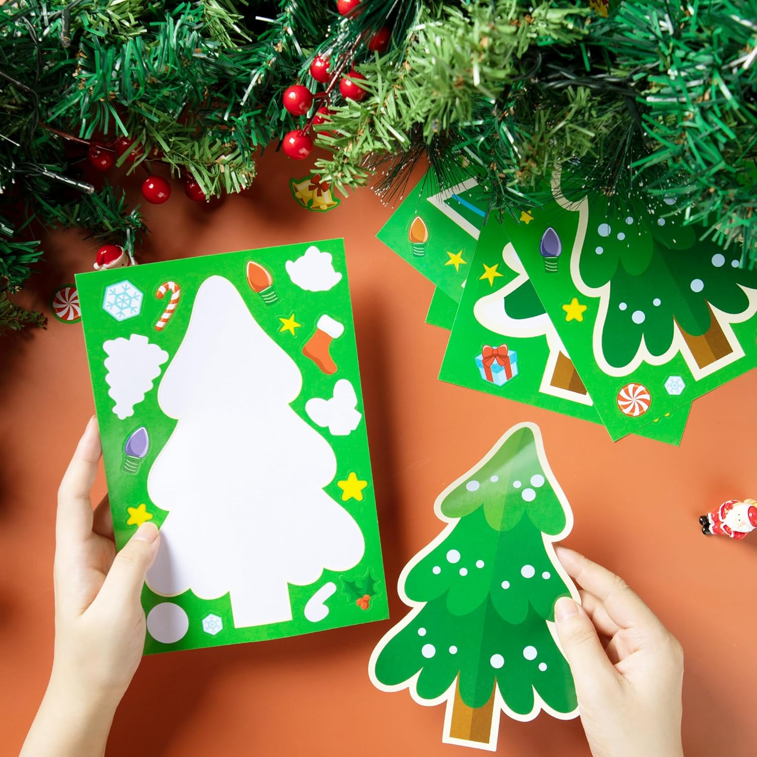 24 Pcs Christmas Tree Stickers, Make Your Own Christmas Tree Stickers Sheets - Image 7