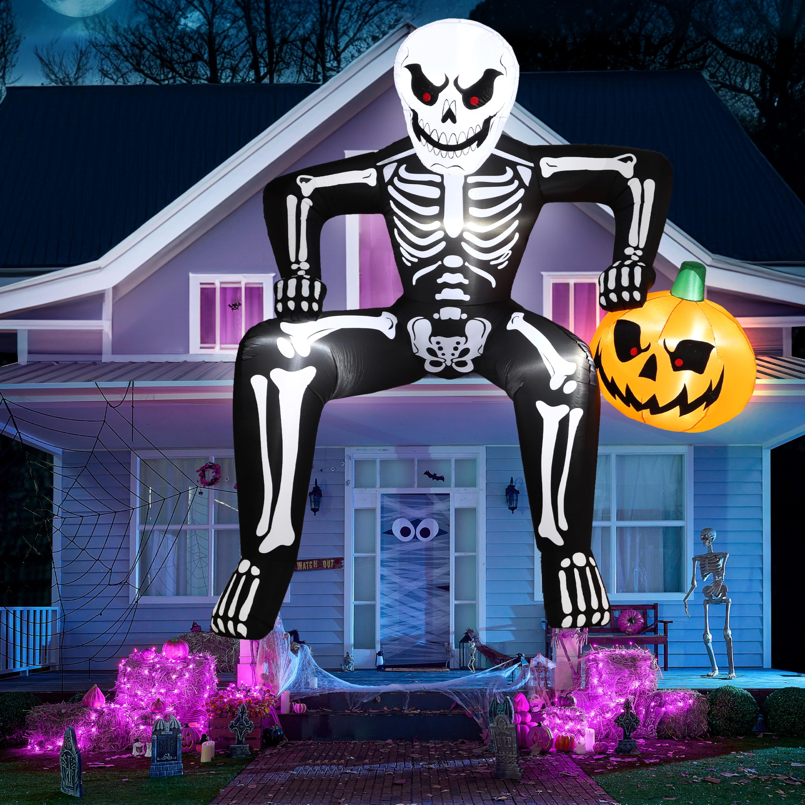 8.5ft Halloween Inflatable Skeleton - Image 7