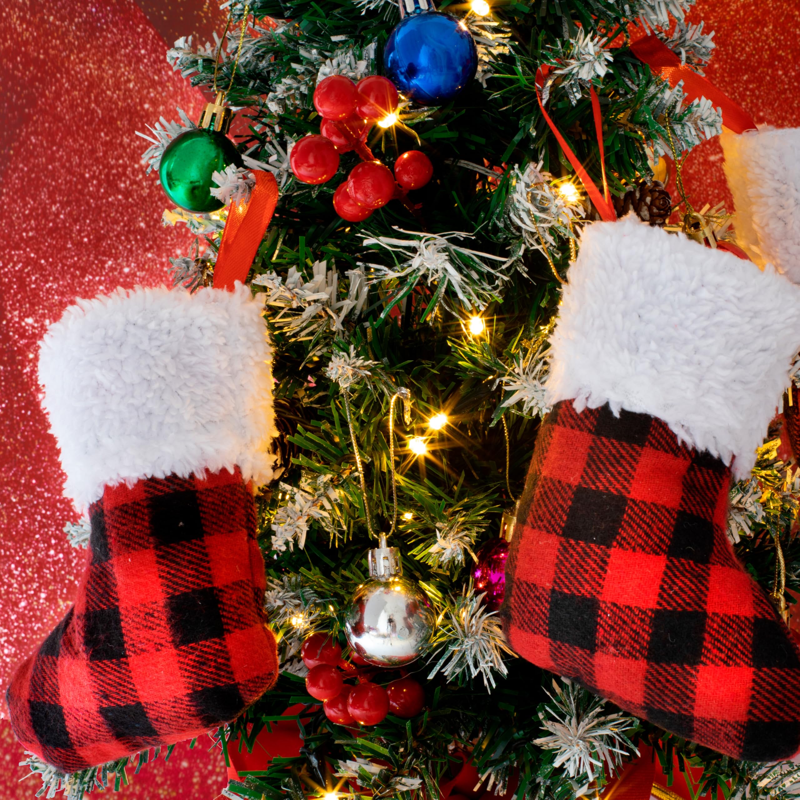 24 PCS 5” Mini Christmas Stocking - Image 7